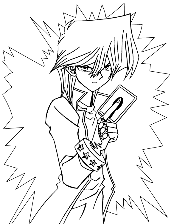 Dibujos para colorear gratis Yu gi oh