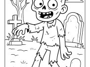 Páginas de Zombis para imprimir para niños
