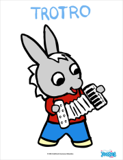 Werk von Anonym nach Dibujos para colorear de El burro trotro para imprimir gratis