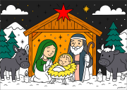 Creazione di Anonimo da Escena mágica de la natividad