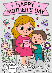 Creazione di Anonimo da Este niño regala a su madre un bonito dibujo por el Día de la Madre