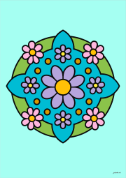 Création de 10412674 d'après Bonita flor en mandala