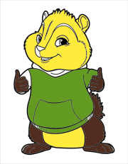 匿名 根据《Páginas para colorear de Alvin y las Ardillas para niños》创作