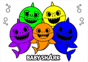 Werk von Anonym nach Página para colorear de la familia Baby Shark