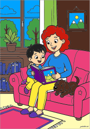 Werk von Anonym nach Lectura con su adorada mamá