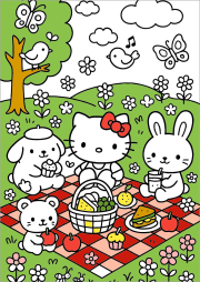 Picnic de Hello Kitty y sus amigos をぬった 匿名 さんの作品