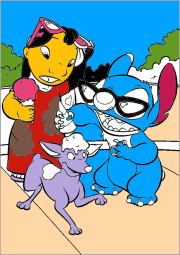 Werk von Anonym nach Lilo y Stitch: helado y perro