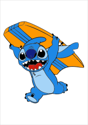 Creation by Anonymous from Stitch y su tabla de surf