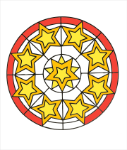 Simple Dibujos para niños para colorear de Mandalas をぬった 匿名 さんの作品
