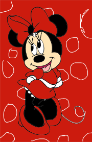 Bonito y sencillo coloreado de Minnie をぬった 匿名 さんの作品