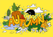 Werk von Anonym nach Sencillo dibujo para colorear de otoño para niños