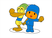 匿名 根据《Pocoyó y su amigo el pato》创作
