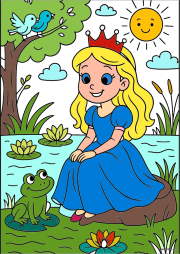 Werk von Anonym nach Princesa en compañía de una rana
