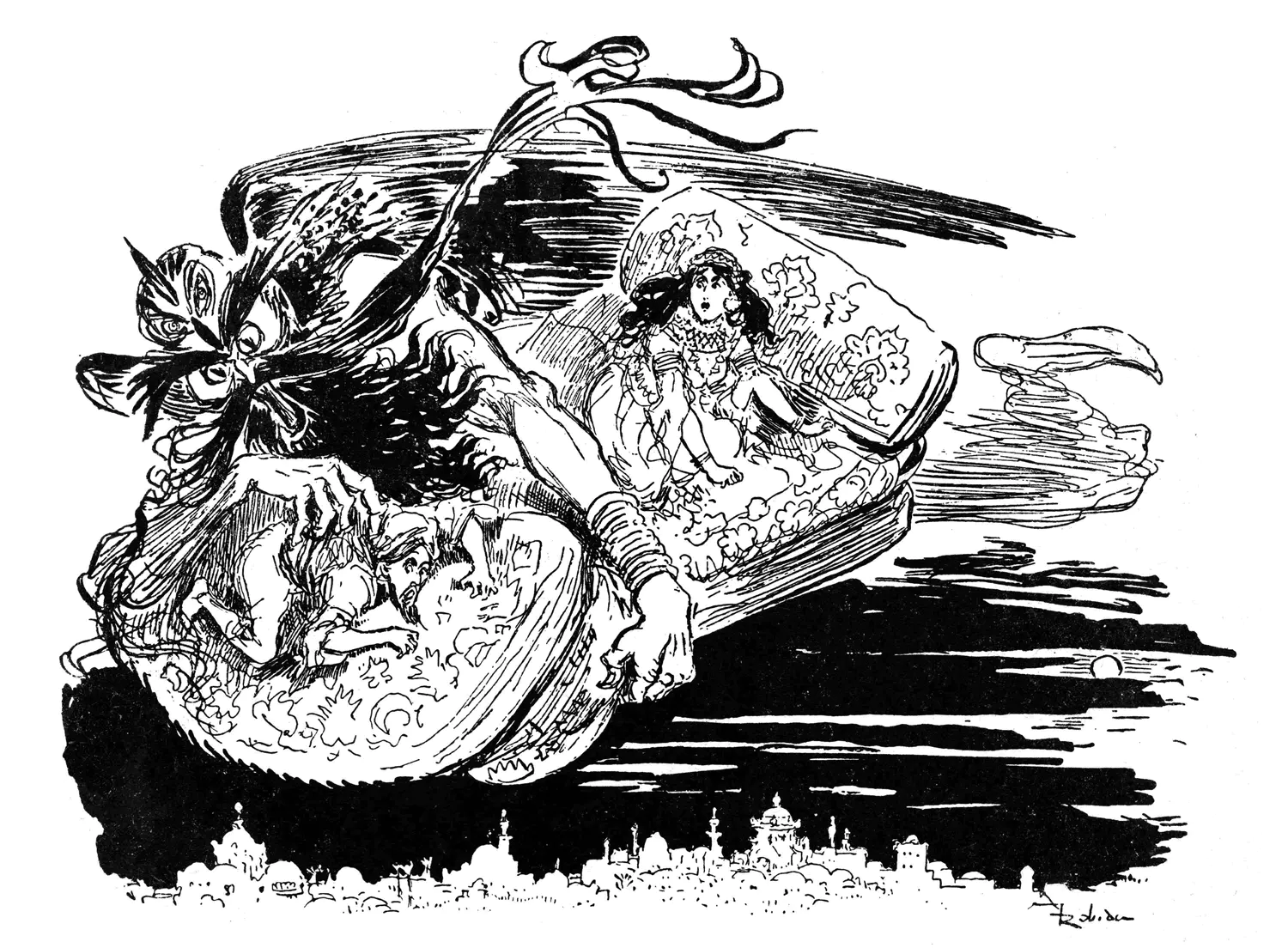 Desenhos para colorir para crianças de Oriental