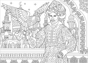 Desenhos para colorir gratuitos de Oriental para imprimir