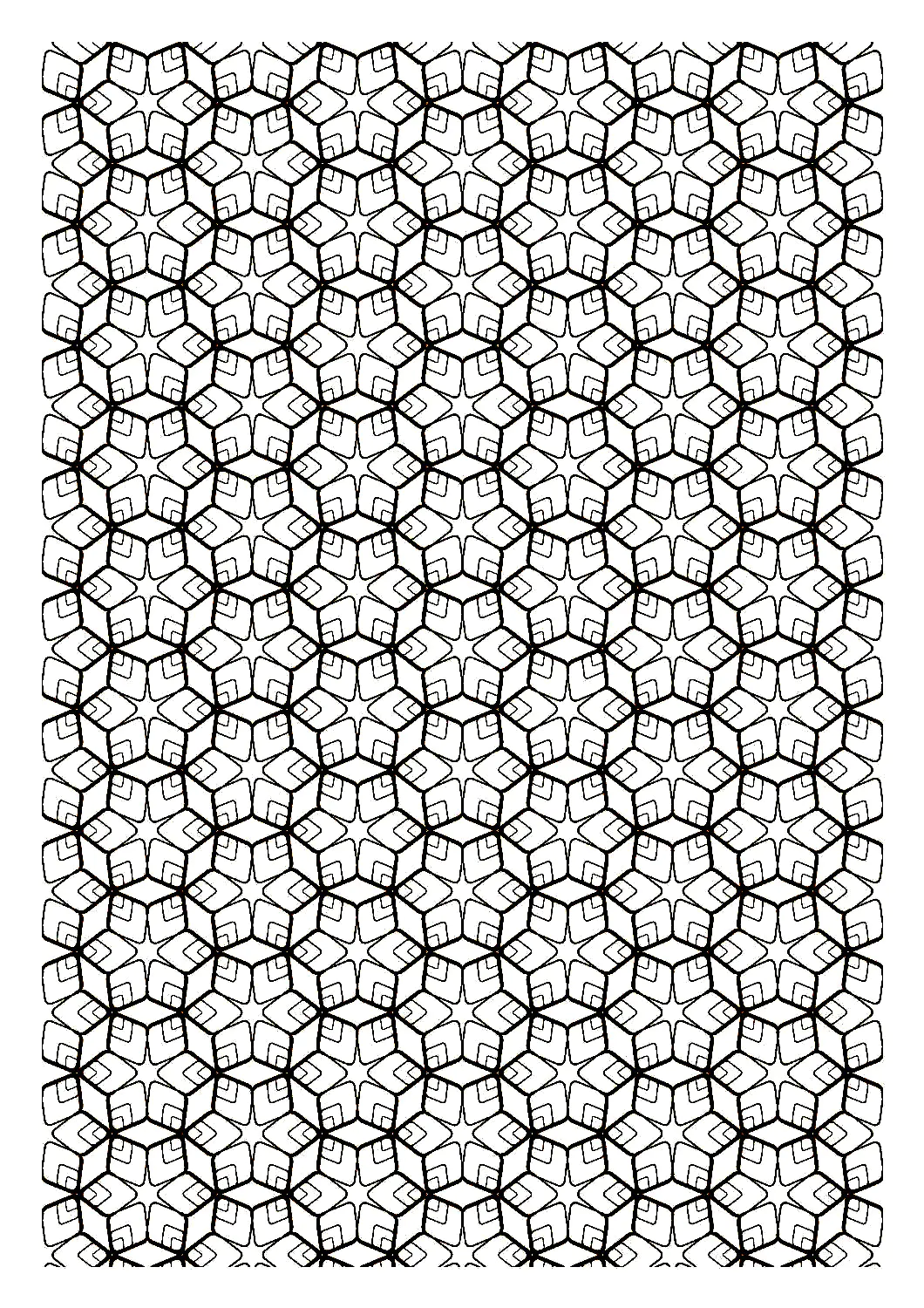 Simetria Zen (Página Anti-Stress / Zen para colorir e imprimir para adultos)