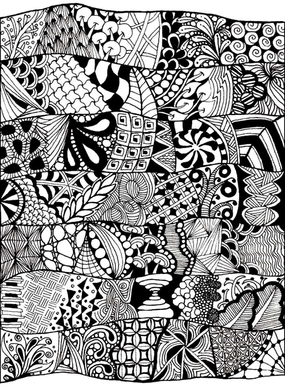 Desenhos para colorir para crianças de Anti-Stress / Zen para imprimir