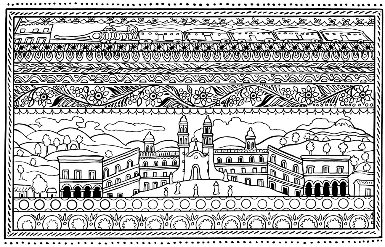 Desenhos grátis para colorir de Arquitetura e casa para baixar, para crianças