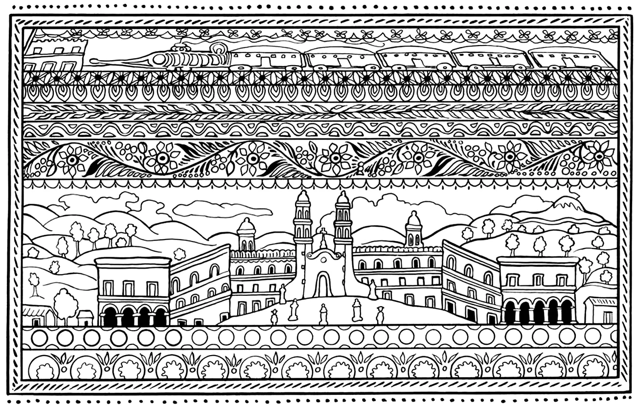 Desenhos para colorir de Arquitetura e casa para baixar (Países, cidades e monumentos)