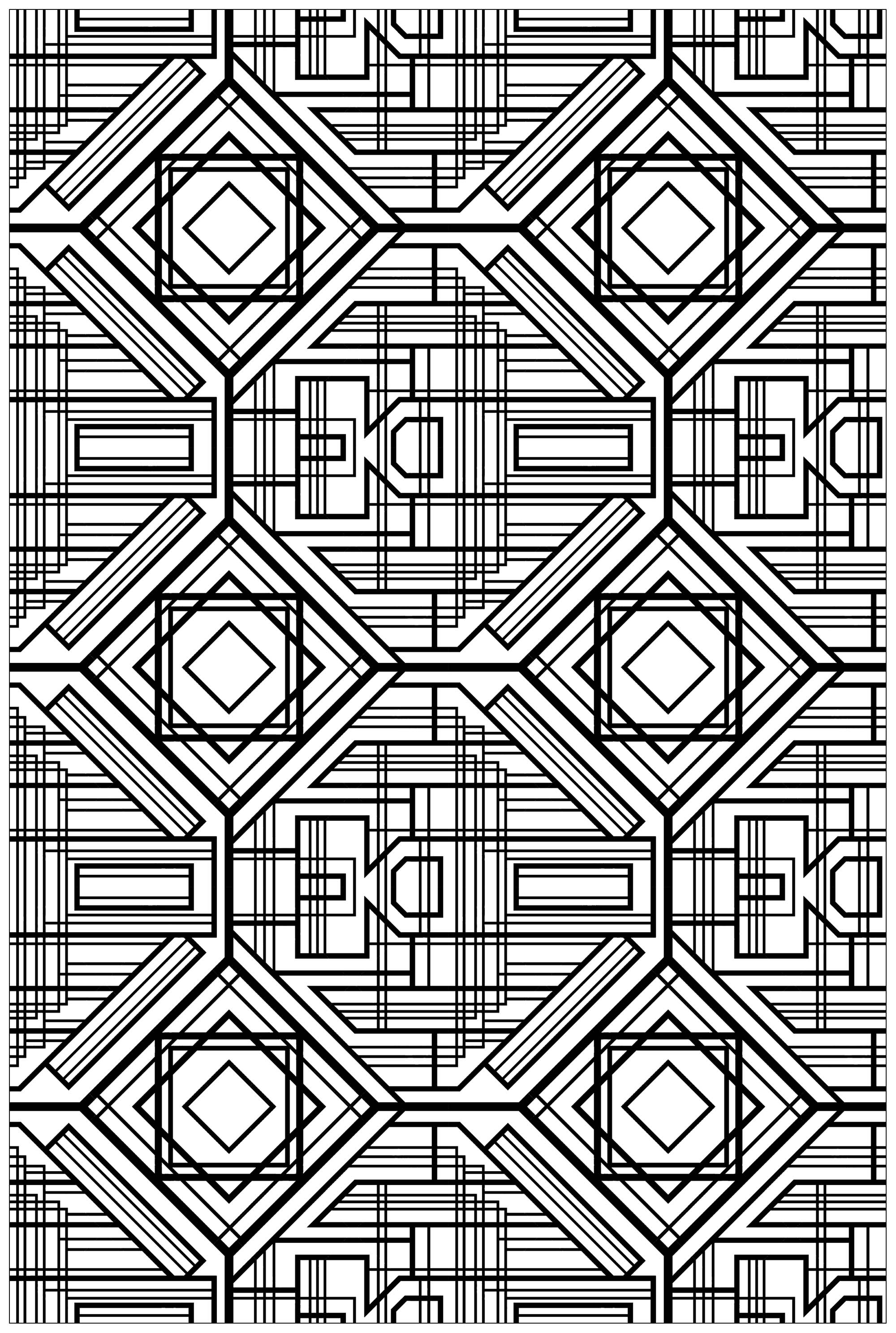 Desenhos incríveis para colorir de Art Deco para imprimir e colorir Desenhos incríveis para colorir de Art Deco para imprimir e colorir