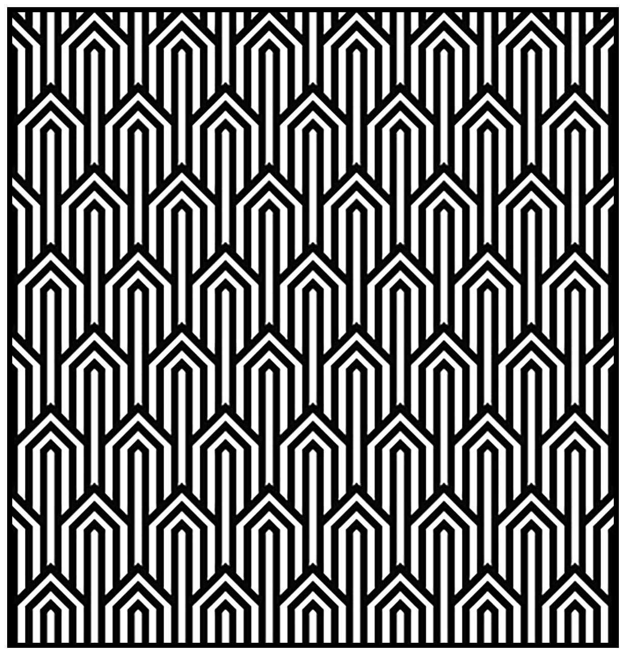 Desenhos simples para colorir de Art Deco