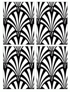 Desenhos simples para crianças para colorir de Art Deco