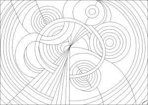 Ritmo n°1 - Sonia Delaunay (1938) (Página de Obras de arte para colorir)