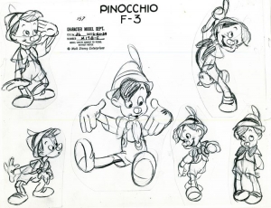 Croquis de Pinóquio (Disney)