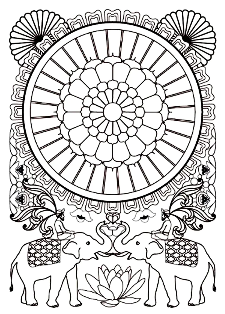 Desenhos para colorir gratuitos de Índia e Bollywoood para imprimir (Índia e Bollywoood)