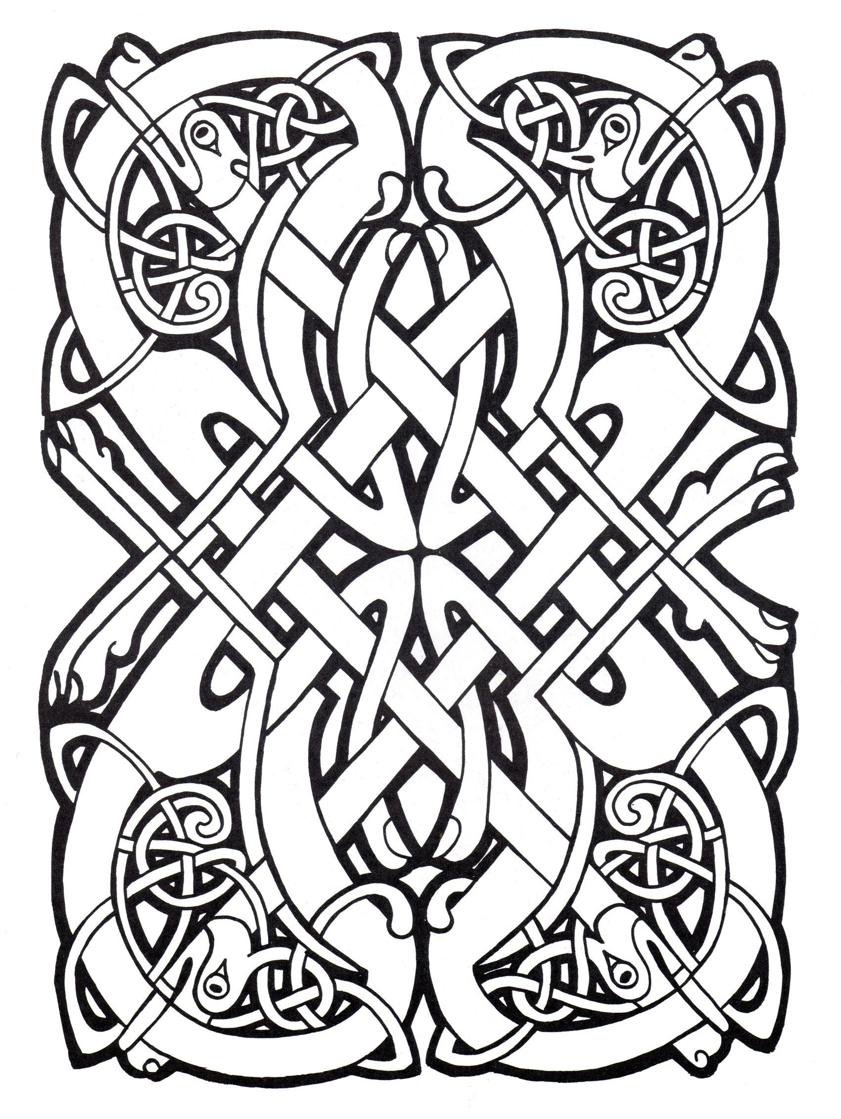 Desenhos grátis para colorir de Arte celta para baixar, para crianças