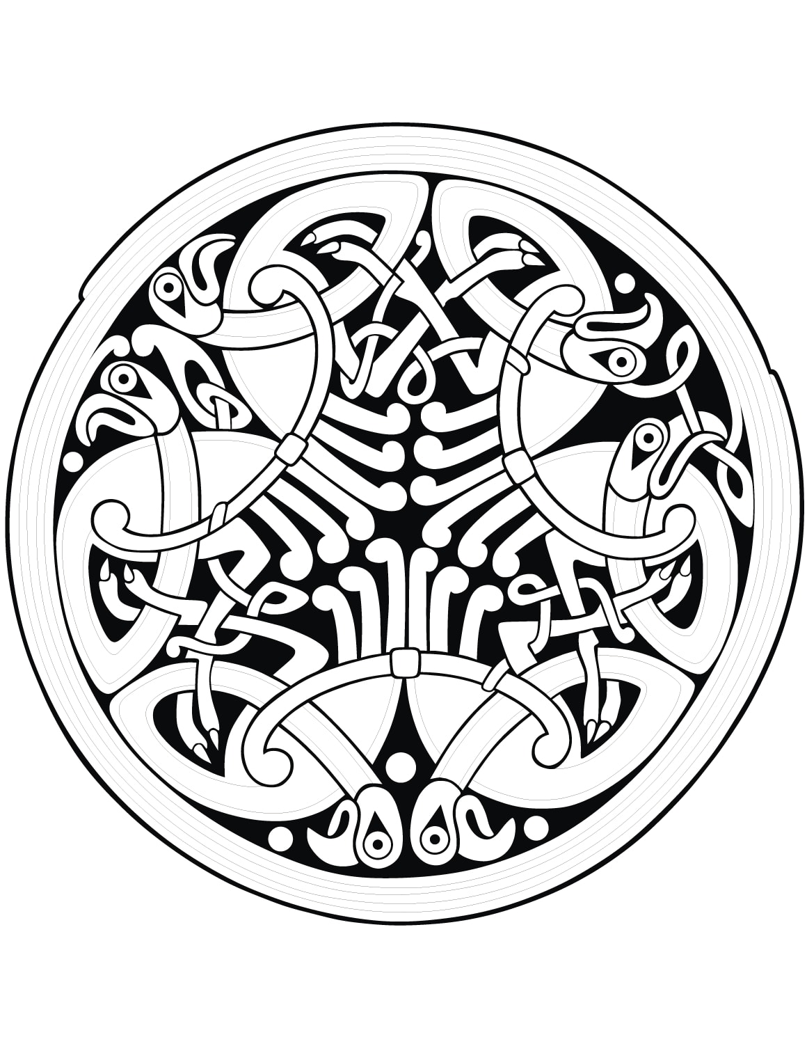 Desenhos grátis para colorir de Arte celta para baixar