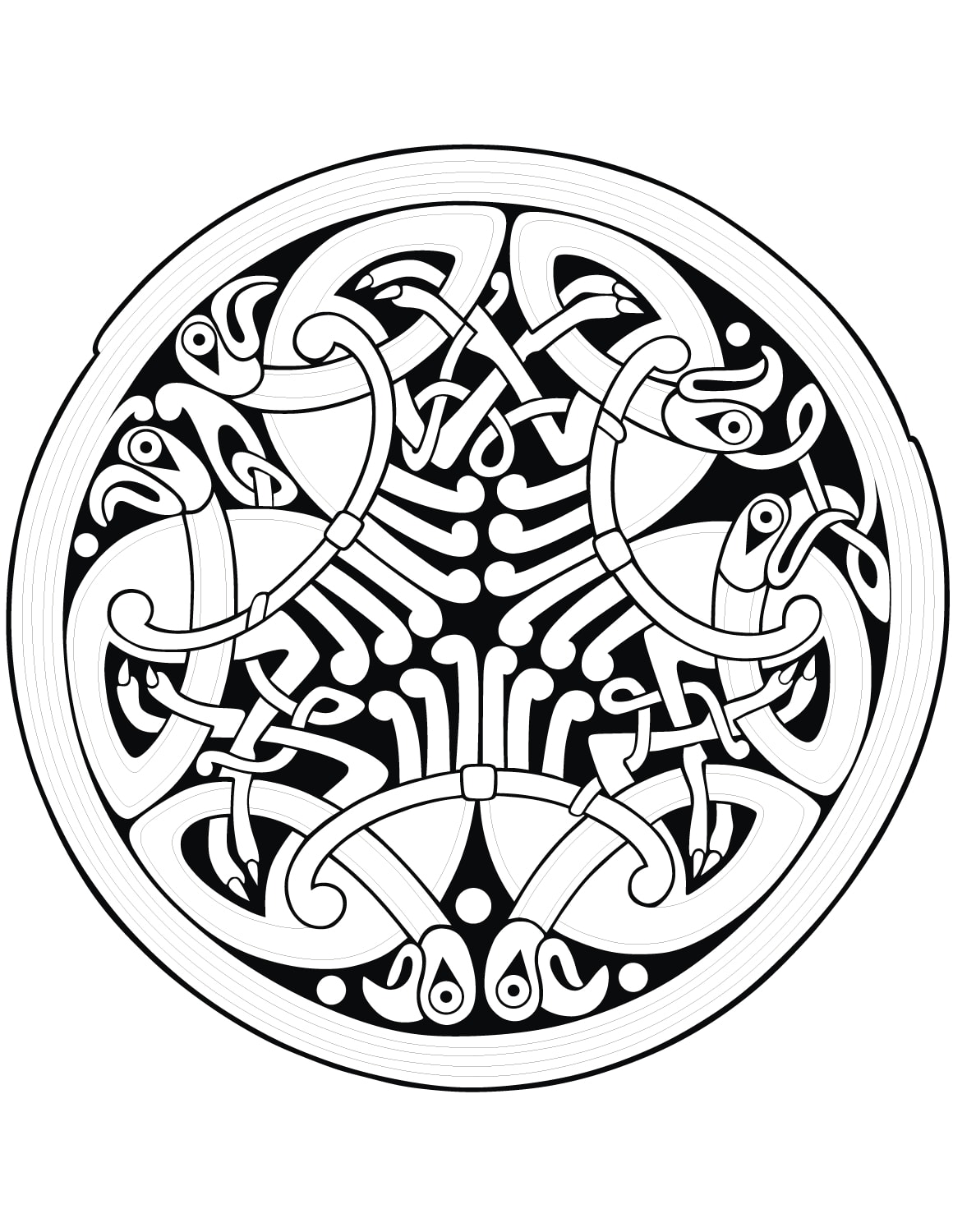 Desenhos grátis para colorir de Arte celta para baixar Desenhos grátis para colorir de Arte celta para baixar