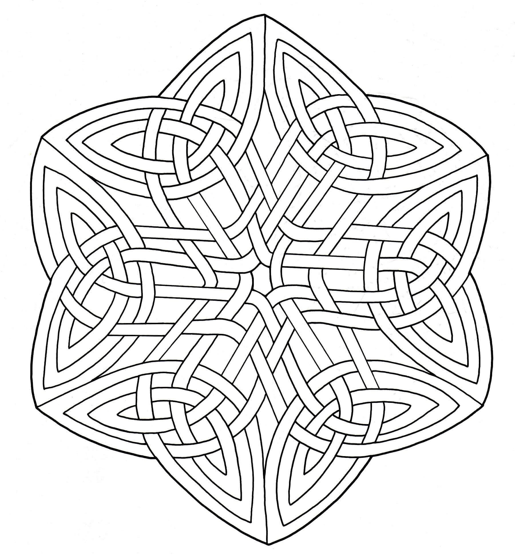 Desenhos para colorir para crianças de Arte celta para imprimir