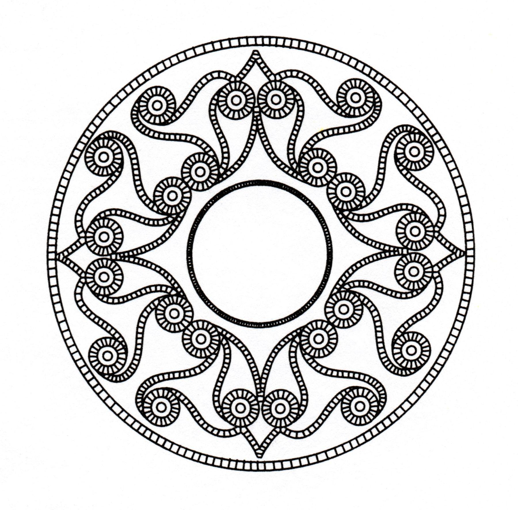 Desenhos simples grátis para colorir de Arte celta