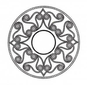 Página de para colorir e imprimir para adultos : Desenho inspirado na arte celta