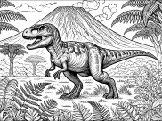 Páginas de Dinossauros para colorir e imprimir para adultos