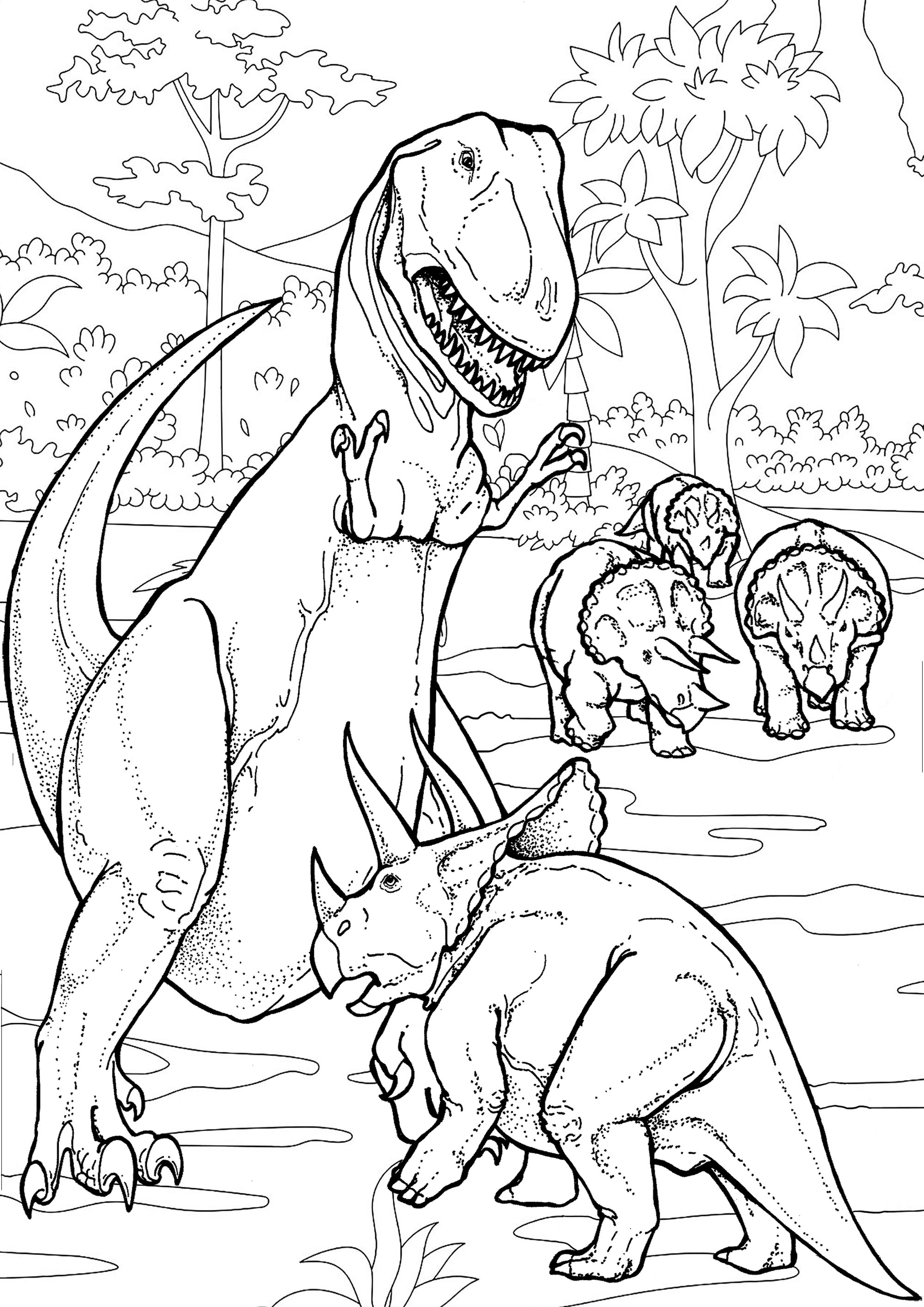 Desenho de Dinossauros de terra para Colorir - Colorir.com