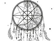 Páginas de Dreamcatchers para colorir e imprimir para adultos