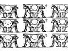 Desenhos simples para colorir para crianças de Egito e hieróglifos, grátis, para baixar