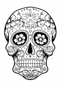 Desenhos para colorir gratuitos de El Dia de Los Muertos para crianças