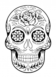 Desenhos para colorir para crianças de El Dia de Los Muertos