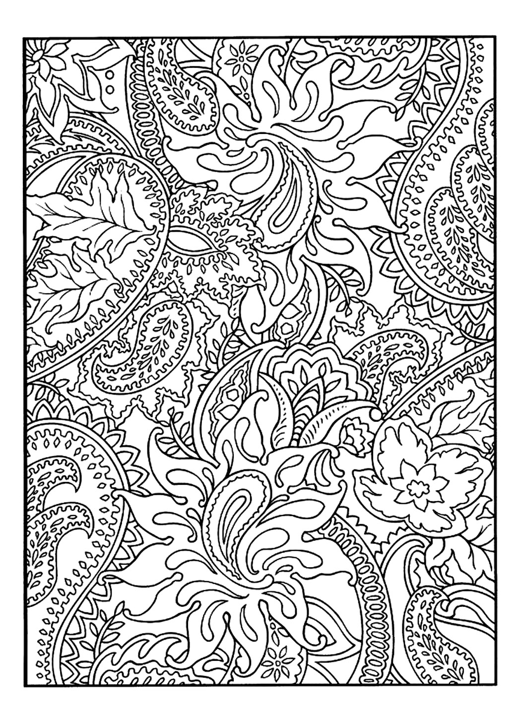 Desenhos para colorir de Flores e vegetação para imprimir