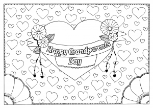 Desenhos para colorir gratuitos de Dia dos avós para imprimir e colorir
