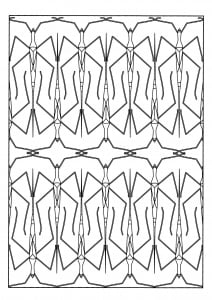 Desenhos simples para colorir gratuitos de Borboletas e insetos para baixar