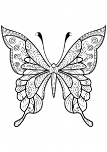 Desenhos para colorir de Borboletas e insetos para imprimir
