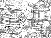 Páginas de Japão para colorir e imprimir para adultos