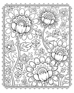 Desenhos para colorir de Flores para baixar