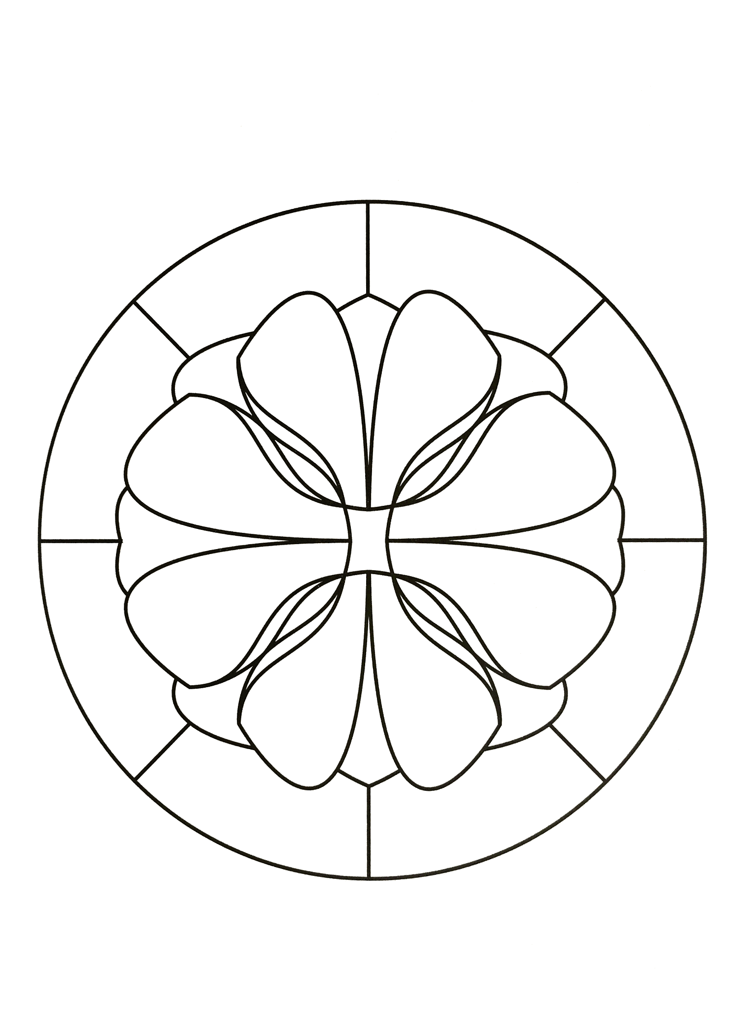 Desenhos simples para colorir de Mandalas