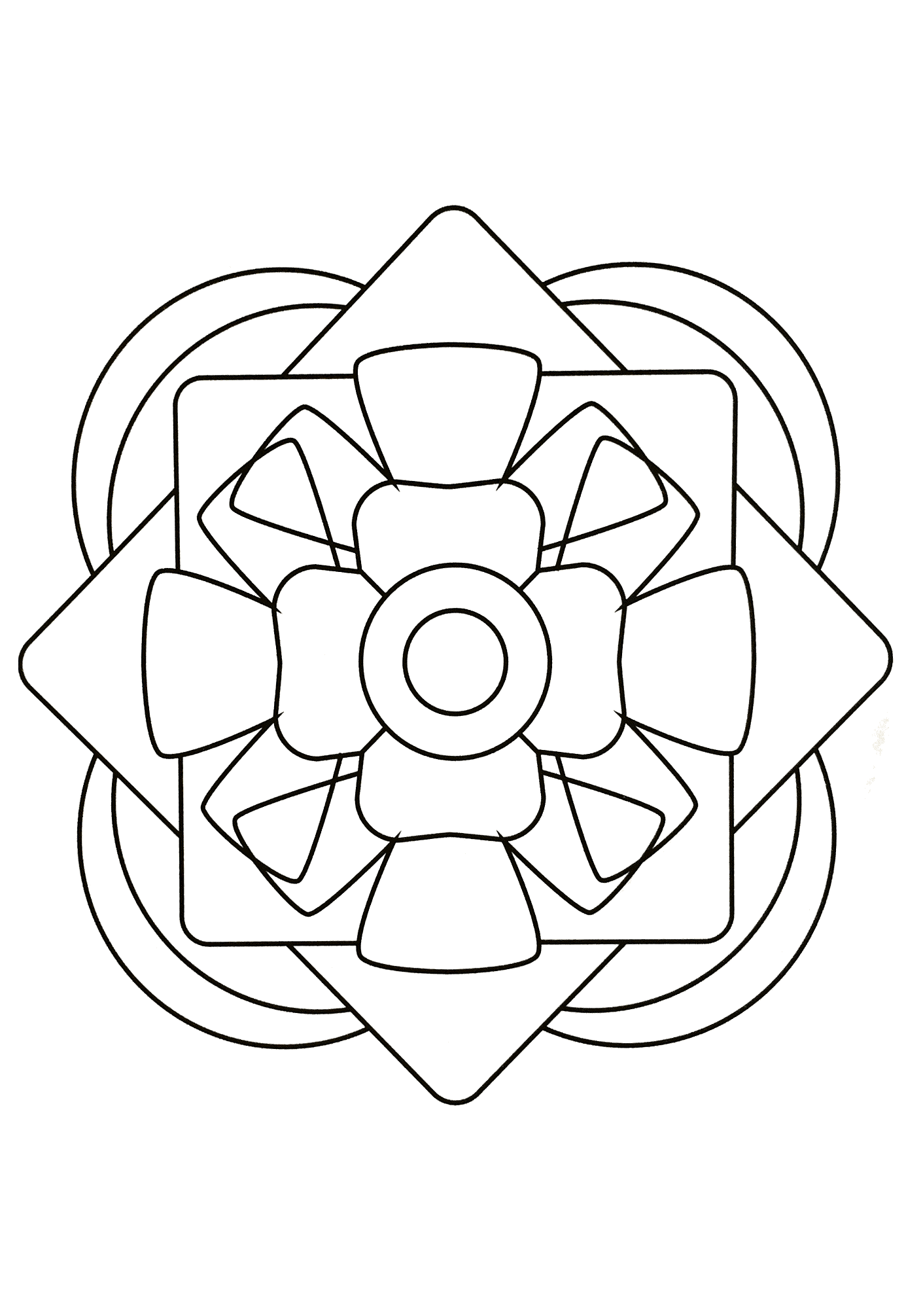 Desenhos grátis para colorir de Mandalas para imprimir e colorir
