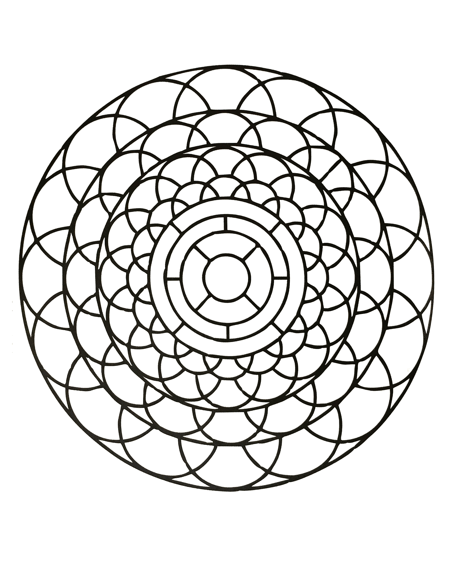 Desenhos grátis para colorir de Mandalas para baixar, para crianças